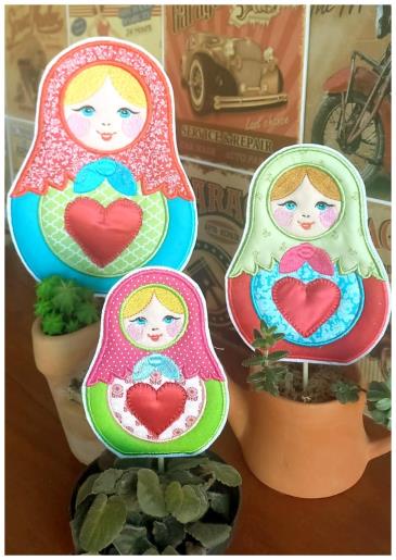 ITH Matrioska Ornaments instructions