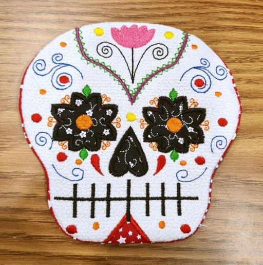 ITH Sugar Skull Mug Rug