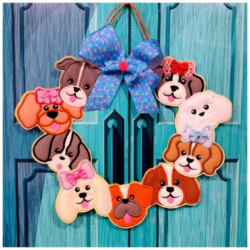 ITH Cute Dogs Wreath