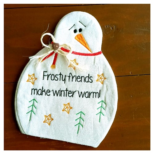 ITH Snowman Mug Rug Instructions