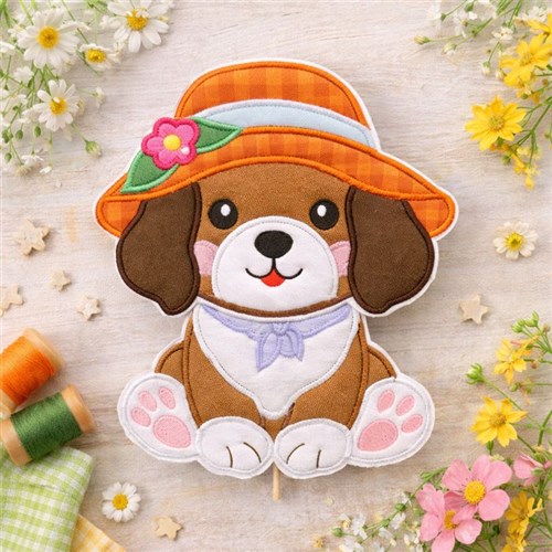 ITH Summer Dog Embroidery Design