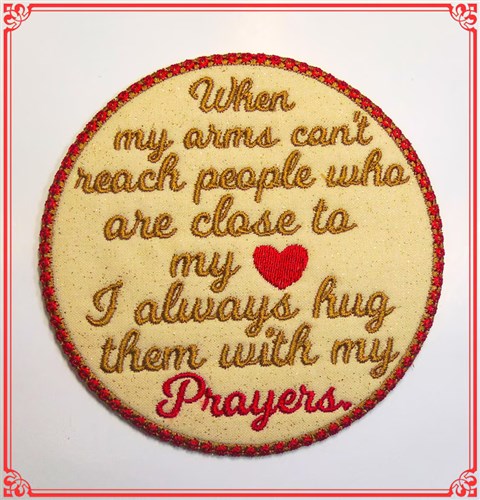 ITH Prayer Quote Round Wall Hanging
