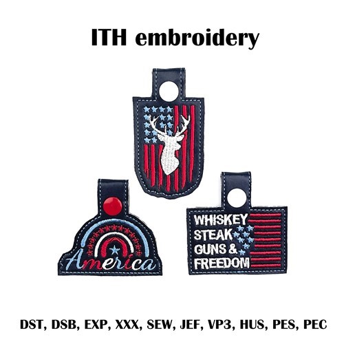 ITH EMBROIDERED KEYCHAIN