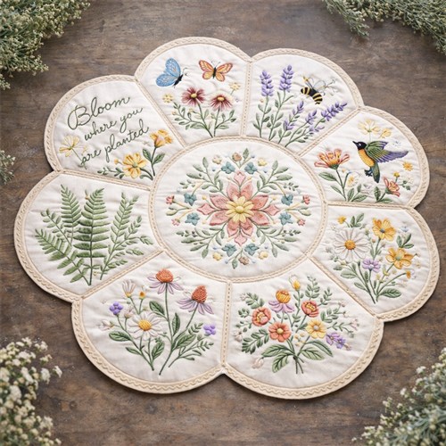 Bloom Where You Are Planted Quilt Medallion
