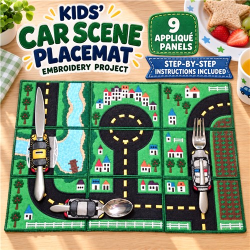Kids Placemat Scene Instructions