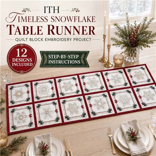 ITH Timeless Snowflake Table Runner