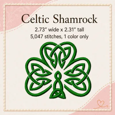 Shamrock Embroidery Design