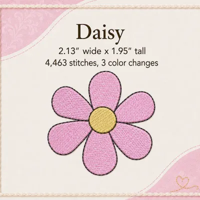 Daisy Embroidery Design