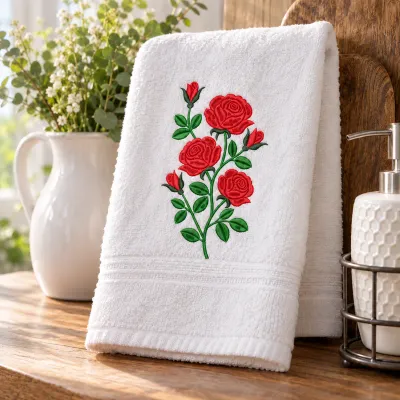 Elegant Roses Embroidery Design